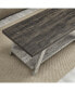 Фото #10 товара Contemporary 3-Piece Wood Shelf Coffee Table Set in Weathered Walnut and Gray