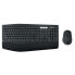 Logitech MK850 Performance Wireless Keyboard and Mouse Combo - Full-size (100%) - Wireless - RF Wireless + Bluetooth - QWERTZ - Black - Mouse included