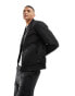 ONLY & SONS quilted bomber jacket in black