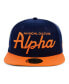 Фото #3 товара Men's Navy Alpha Physical Culture Club Black Fives Snapback Adjustable Hat
