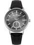 Фото #1 товара Мужские наручные часы с черным кожаным ремешком Ben Sherman WB071BB Portobello Professional Date 41mm 3ATM