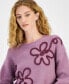 Juniors' Flower Sweater