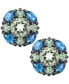 Multi-Gemstone Cluster Stud Earrings (3-1/3 ct. t.w.) in Sterling Silver