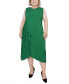 Фото #1 товара Plus Size Sleeveless Asymmetrical Flounced Dress