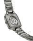 Фото #4 товара Unisex Swiss Automatic True Square Open Heart Diamond (1/10 ct. t.w.) Gray Ceramic Bracelet Watch 38mm