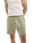 ONLY & SONS pull on jersey short in sage Зеленый, L - W34 - фото #3