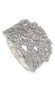Фото #2 товара Suzy Levian Sterling Silver Cubic Zirconia Pave Pave Leaf Ring