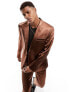 ASOS DESIGN regular suit jacket in gold satin