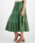 Фото #2 товара Petite Tiered Smocked-Waist Midi Skirt