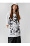 Футболка Koton Oversize Far East Print Crew Neck