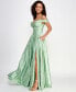 Juniors' Sweetheart-Neck Jacquard Gown