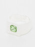 Topshop green stone silver signet ring