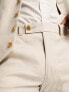 Фото #3 товара ASOS DESIGN skinny linen mix suit trouser in stone
