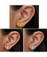 ფოტო #2 პროდუქტის Winnie the Pooh Gold Flash Plated Stud Earring Set, 3 Pairs