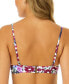 Фото #2 товара Women's Floral-Print V-Wire Bikini Top