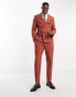 Фото #2 товара Harry Brown Wedding wool mix slim fit double breasted suit jacket in orange