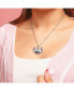 ფოტო #5 პროდუქტის Lilo and Stitch Fashion Stitch Pave Pendant Necklace, 16+3" Silver Chain