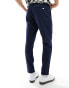 Selected Homme slim tapered linen mix trouser in navy