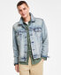 ფოტო #1 პროდუქტის Men's Regular Fit Non-Stretch Denim Trucker Jacket