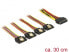 Фото #2 товара Delock 60157 - 0.3 m - SATA I - SATA 15-pin - 4 x SATA 15-pin - Male/Female - Multicolour
