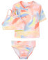 Фото #4 товара Toddler Tie-Dye 3-Piece Rashguard Set 2T