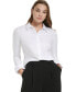 Фото #5 товара Классическая женская рубашка Calvin Klein хлопковая, с трикотажной спинкой и рукавами