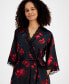 Фото #3 товара Women's Lace-Trim Satin Peony Robe, Created for Macy's