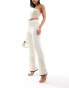 River Island knitted trousers in cream