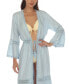 Women's Open-Front Lace-Inset 3/4-Sleeve Cover-Up