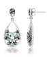 ფოტო #1 პროდუქტის Pave Blue Topaz Teardrop Dangle Earrings