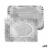 Snack tray Algon Silver Rectangular (48 Units)