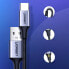Фото #5 товара Kabel przewód w oplocie USB - USB-C Quick Charge 3.0 3A 0.5m szary