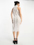 Amy Lynn Calla sleeveless textured midaxi dress in white