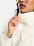 Hollister cropped puffer jacket in cream