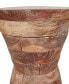 Фото #4 товара 14" x 14" x 19" Teak Wood Geometric Handmade Stacked Wood Pieces Hourglass Accent Table