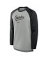 Men's Heather Gray/Black Baltimore Orioles Authentic Collection Game Time Raglan Performance Long Sleeve T-Shirt