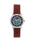 ფოტო #1 პროდუქტის Men Protege Leather Strap Watch w/Date - Silver/Brown