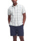 Men's Lerwick Short Sleeve Button-Front Check Pattern Shirt