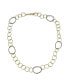 Фото #2 товара Sterling Silver 14K Gold Plated Round Trinkets Clear Cubic Zirconia Accent Necklace
