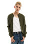 Фото #1 товара ASOS DESIGN knitted crew neck cardigan in khaki