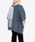 Фото #3 товара Plus Size Mia Round Neck Poncho Sweater