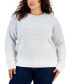 ფოტო #1 პროდუქტის Plus Size Metallic Ombre Sweater