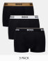 Фото #1 товара Boss Bodywear power 3 pack trunks in black