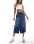 Фото #1 товара Tommy Jeans Claire denim midi skirt in mid wash