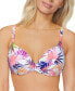 Фото #1 товара Women's Gemini Tropical-Print Push-Up Bikini Top, Created for Macy's
