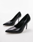 Topshop Erin patent court shoe in black