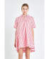 Фото #2 товара Women's Stripe A-line Shirt Dress