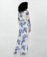 ფოტო #6 პროდუქტის Women's Bow Detail Printed Jumpsuit