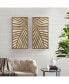 Фото #3 товара Birch Palms Two-Tone 2-Piece Wood Panel Wall Decor Set