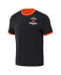 Фото #2 товара Men's Darius Rucker Collection by Black, Orange Distressed San Francisco Giants Two-Way Ringer Reversible T-shirt